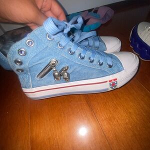 Urban Outfitters Blue Denim Kids Sneakers